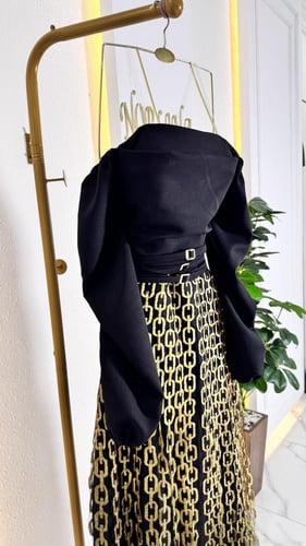 فستان العيد بتطريز كمبيوتر سلاسل