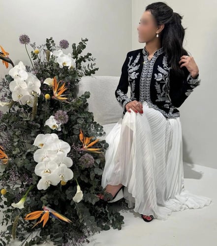 فستان بتصميم كمبيوتر قطعتين