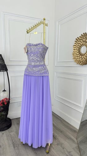 فستان بلون موف صدريه شك سهره