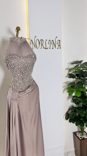 فستان بصدريه سهره ترتر مع خرز