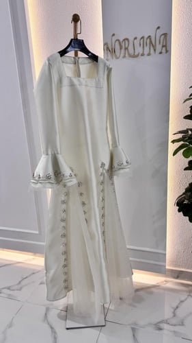 فستان سكري بكرستال لامع