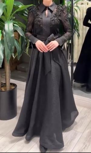 فستان بخامة الجاكار الناعم