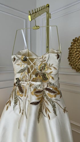 فستان سهره ميكادو مطرز بورد