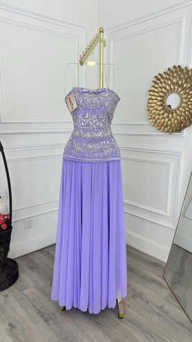 فستان بلون موف صدريه شك سهره