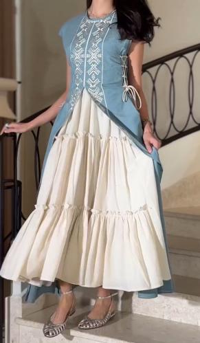 فستان ناعم بقطعتين