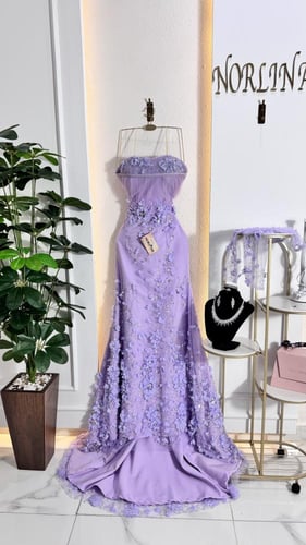 فستان سهره مورد بلون الافندر