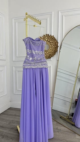 فستان بلون موف صدريه شك سهره