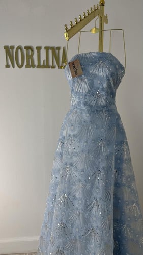 فستان سماوي مورد بشك خرز