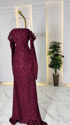 فستان بلون عودي سهره