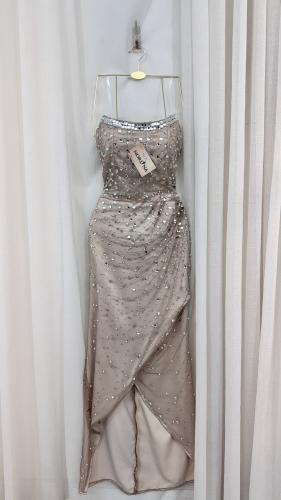 فستان انيق بكرستال مكثف