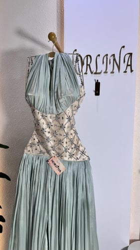 فستان تيفاني بخصر خرستال