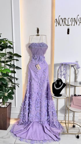 فستان سهره مورد بلون الافندر