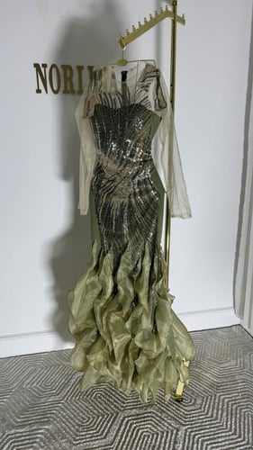 فستان سهره بطبقات اورجنزا