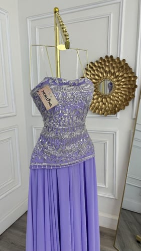 فستان بلون موف صدريه شك سهره