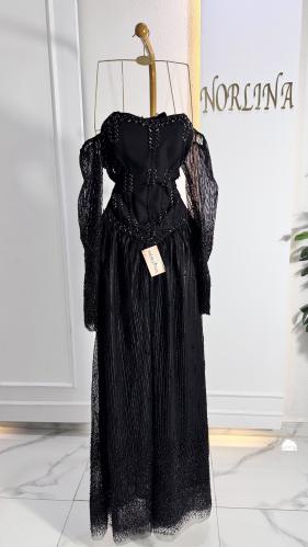 فستان تيفاني سهره بشك يدوي كرستال