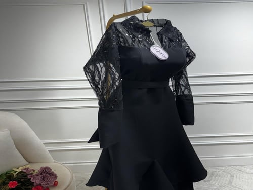 فستان باربي اكمام ترتر