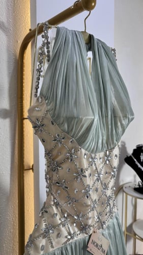 فستان تيفاني بخصر خرستال