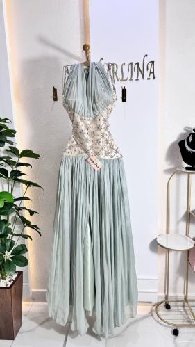 فستان تيفاني بخصر خرستال