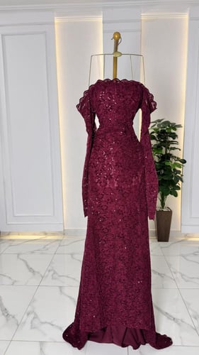 فستان بلون عودي سهره