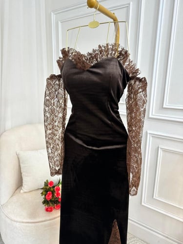 فستان ميكادو بشك يدوي مكثف