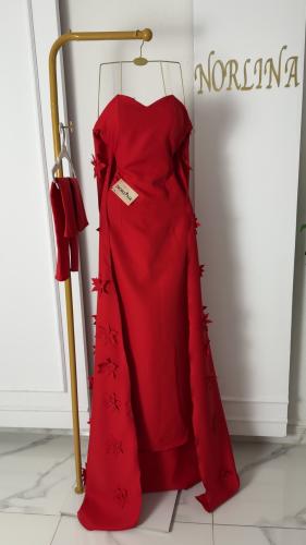 فستان احمر بورد ليزر