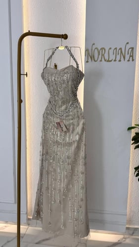 فستان كلاسيكي مطرز