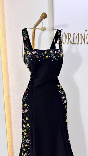 فستان لميس بشك يدوي فخم