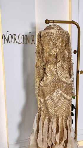 فستان سهره بشك خرز وترتر