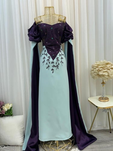 فستان مطرز فصوص