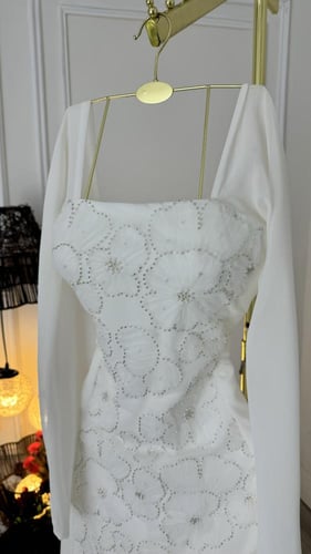 فستان سكري شيفون بورد سهره