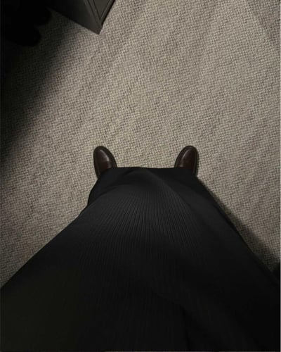 ملكي شتوي مقلم - أسود