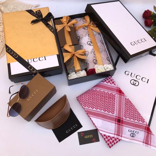 طقم قوتشي الأنيق (شماغ، نظارة، عطر)