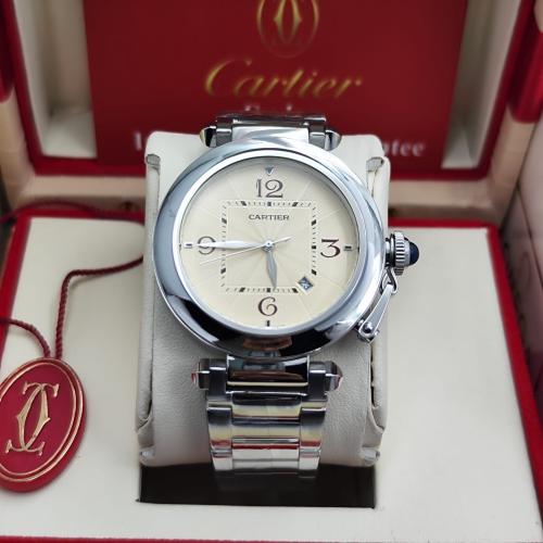 ساعة باشا كارتير رجالية فضي ميناء بيج