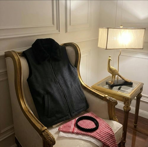 سديري رجالي فرو داخلي لون اسود