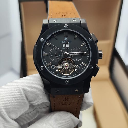 ساعة هوبلت رجالية جلد اتوماتيك