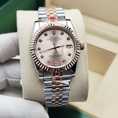 ساعة رولكس Datejust رجالية ثنائي اللون مينا مرصع