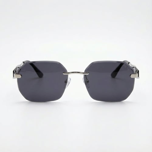 نظارة شمسية رجالية برادا إطار فضي