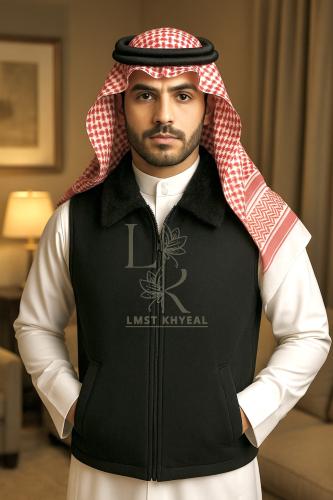 سديري رجالي فرو داخلي لون اسود