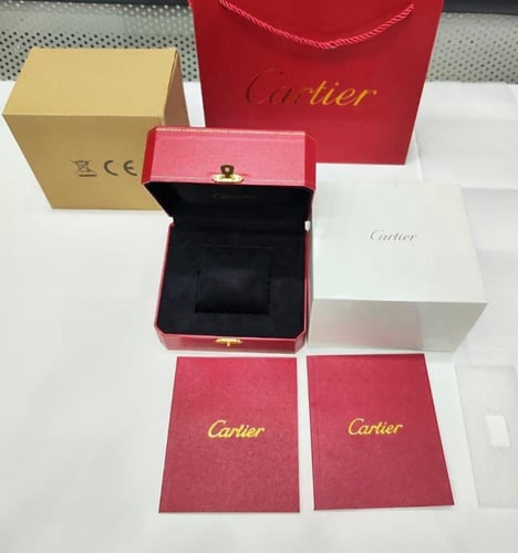 ساعة باشا كارتير رجالية فضي ميناء اسود