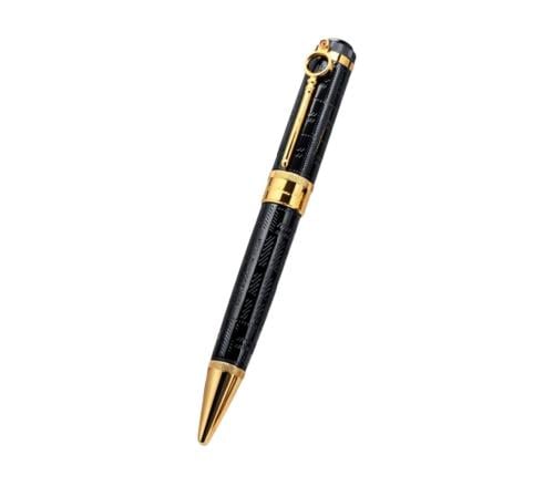 قلم مونت بلانك اسود ذهبي موديل الذئب