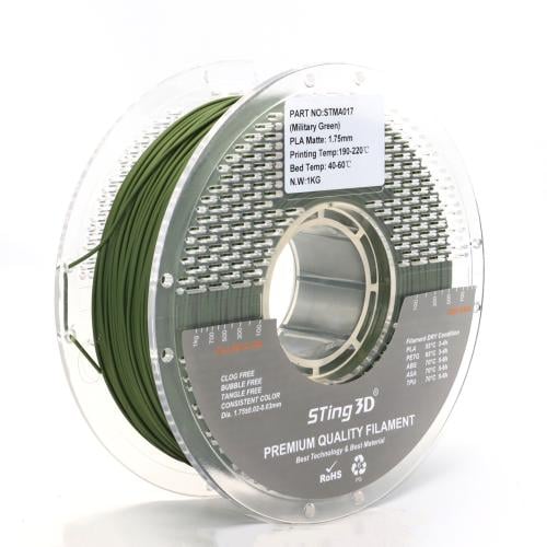PLA Matte 1.75mm 1 kg | Military Green