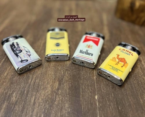 ولاعات دعائية لبعض شركات التبغ الشهيرة، بأشكال أني...