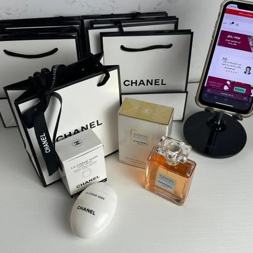 عطر كوكو انتنس + كريم شانيل صغير + كيس وشريطة