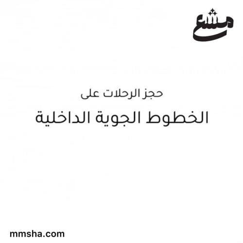 حجز رحلة طيران داخلية