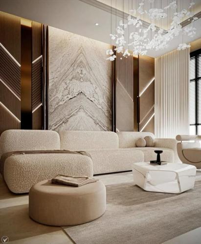 واجهة مجلس بأستخدام خلفية شيبورد وبديل الرخام