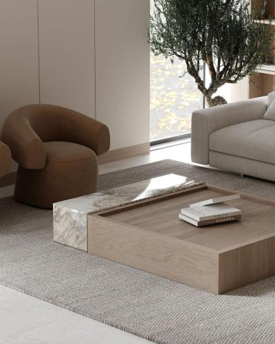 طاولة قهوة فاخرة بلمسة حديثة