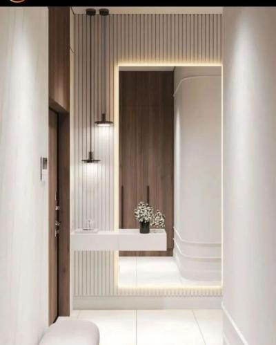 مدخل مودرن مع مرايا طويله و رف 3 متر ( السعر للمتر...