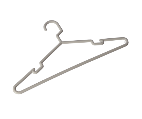 مجموعة علاقات ملابس بلاستيك لون ابيض 6 قطع