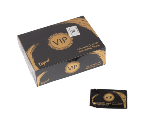 مناديل vip معطرة ومنعشة - 100 منديل مغلف