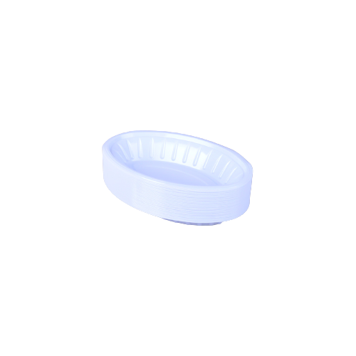 صحون بلاستيك بيضاوي ( 50 صحن )